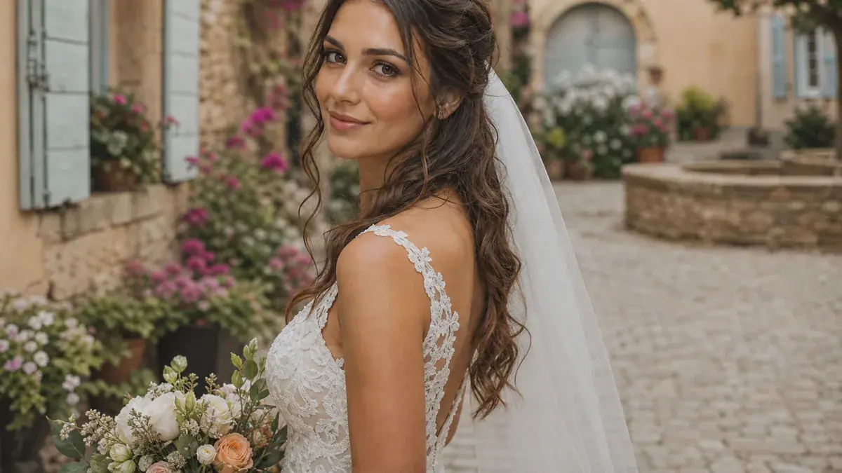 Maquillage de mariée aux yeux marron : couleurs, inspirations et tutoriel longue tenue