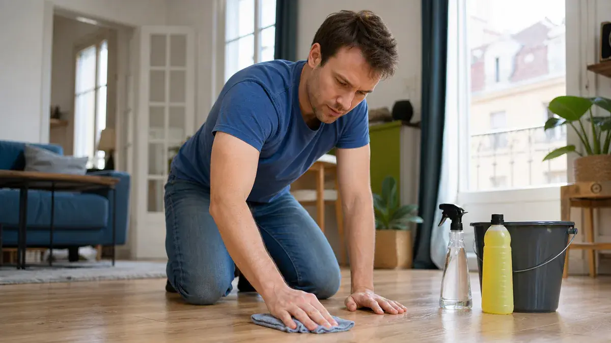 Nettoyer du parquet stratifié : produits adaptés et méthode pour éviter traces et gonflement