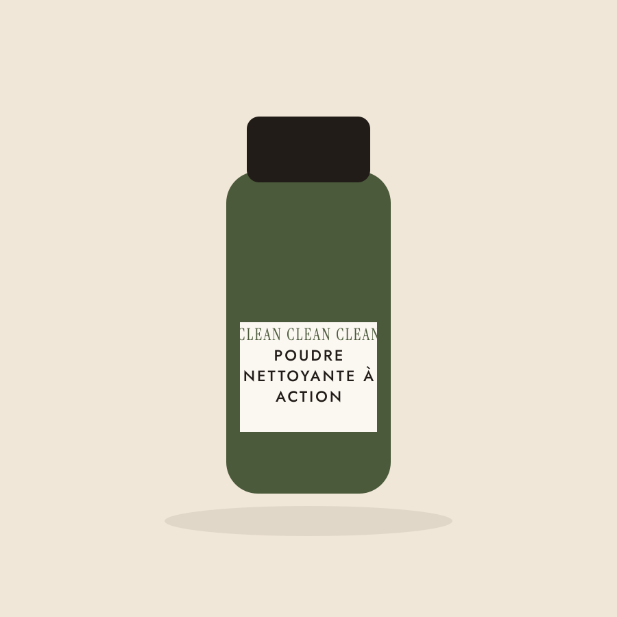 Illustration : Poudre nettoyante à action enzymatique, gamme Clean Clean Clean